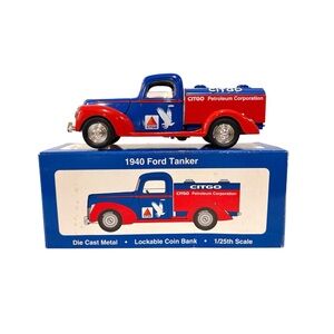 Liberty Classics FLAWS Citco 1940 Ford Tanker Truck Coin Bank 1994 Die Cast